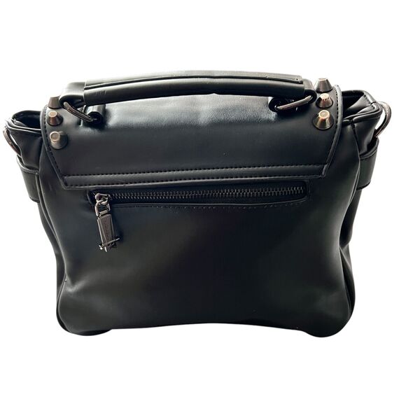 Maomaobag Black Skull Theme Studded Purse Handbag Goth Punk Biker Faux Leather - Picture 8 of 15